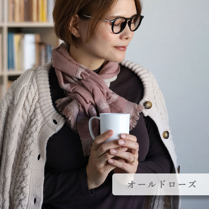 [5 Colors] kobooriza "Chotto Kore" Reversible Wool 2 Ladies Scarf [K-SM-CR06] Imabari City Ehime Prefecture Woven Brand Short Scarf Autumn Winter