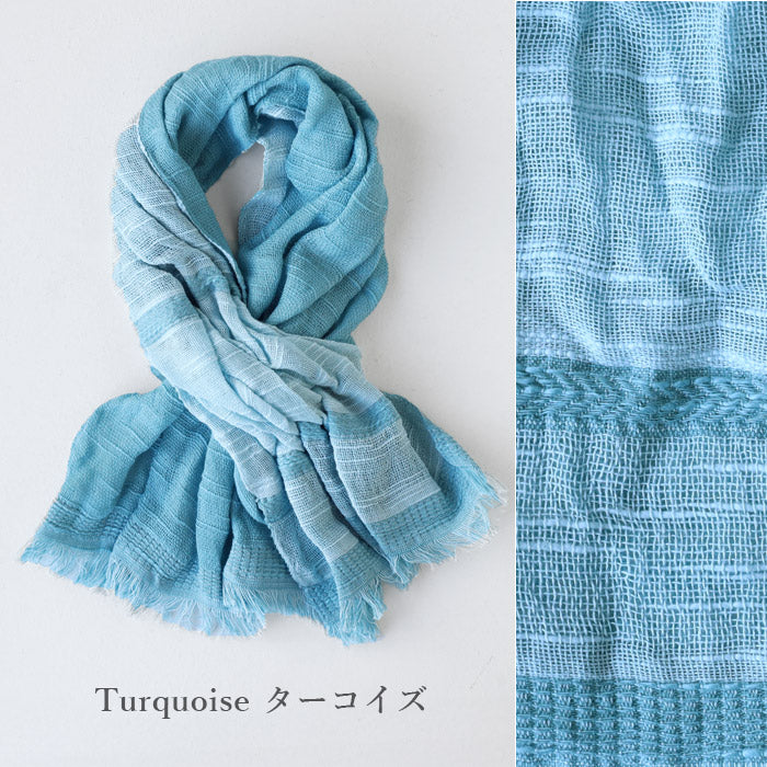 Kobooriza 100% Cotton Chotkore Reversible 2 Short Scarf for Women [K-SM-CR07], Imabari, Ehime Prefecture, Textile Brand 