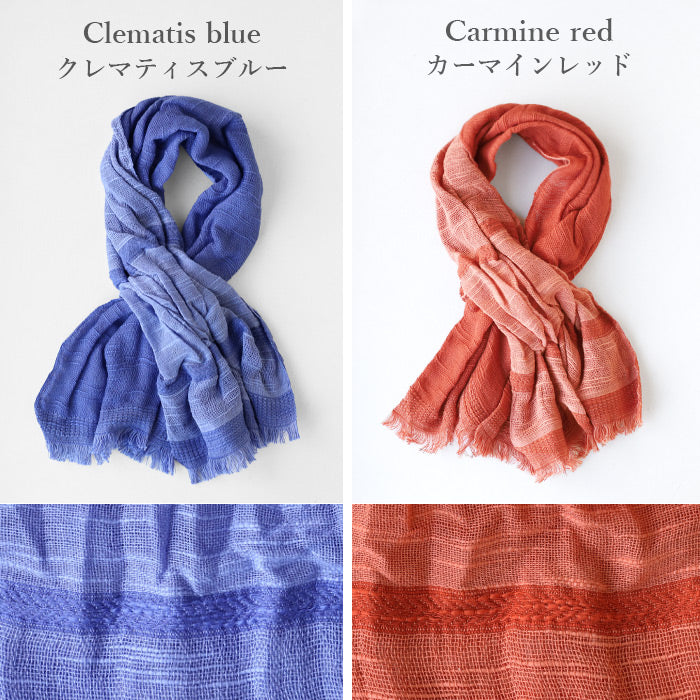 Kobooriza 100% Cotton Chotkore Reversible 2 Short Scarf for Women [K-SM-CR07], Imabari, Ehime Prefecture, Textile Brand 