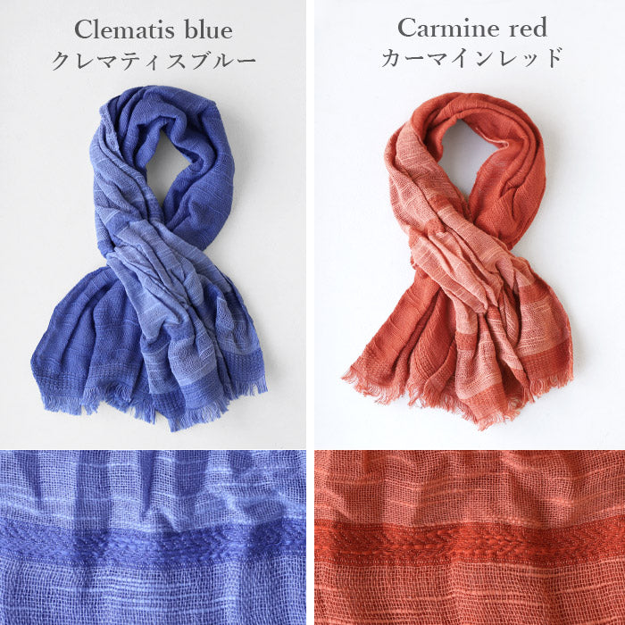 Kobooriza 100% Cotton Chotkore Reversible 2 Short Scarf for Women [K-SM-CR07], Imabari, Ehime Prefecture, Textile Brand 