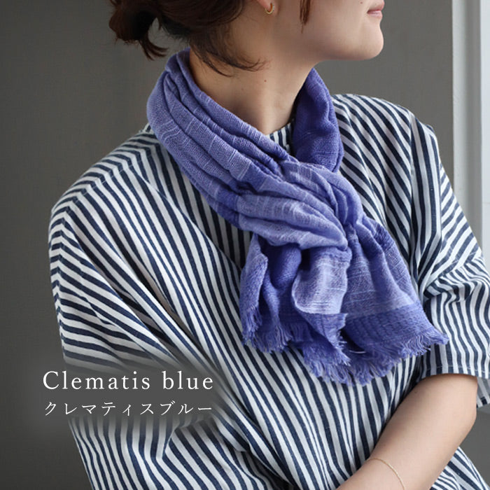 Kobooriza 100% Cotton Chotkore Reversible 2 Short Scarf for Women [K-SM-CR07], Imabari, Ehime Prefecture, Textile Brand 