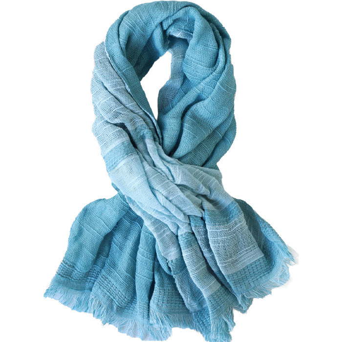Kobooriza 100% Cotton Chotkore Reversible 2 Short Scarf for Women [K-SM-CR07], Imabari, Ehime Prefecture, Textile Brand 
