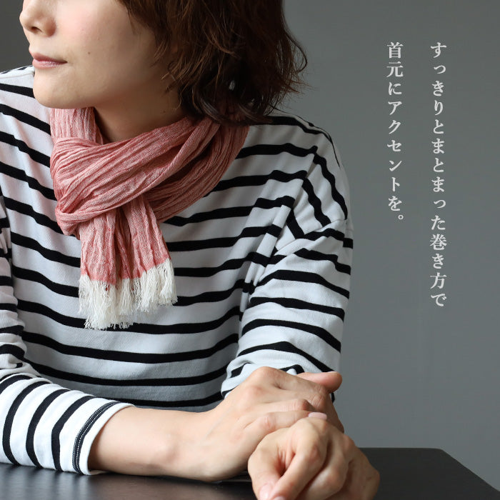 kobooriza Kobo Oriza Alternative Weave Linen Stole Hemp 100% Women's Men's [K-ST-KO06] 愛媛縣今治市紡織品牌