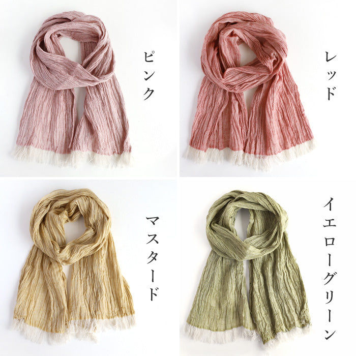 kobooriza Kobo Oriza KUSHU Linen Cotton Tiny Scarf [K-SM-KS02] Ladies Ehime Prefecture Imabari City Textile Brand