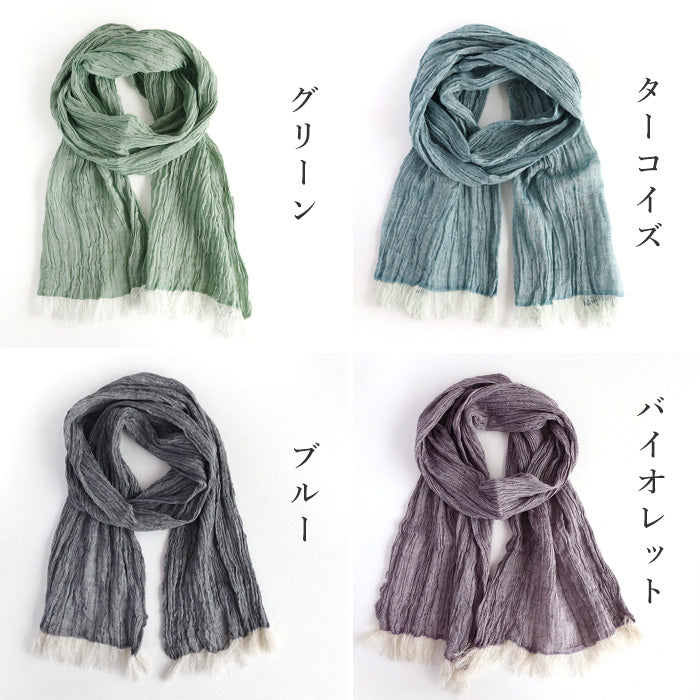 kobooriza Kobo Oriza KUSHU Linen Cotton Tiny Scarf [K-SM-KS02] Ladies Ehime Prefecture Imabari City Textile Brand