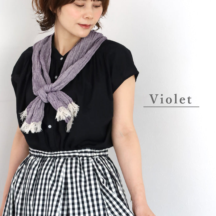 kobooriza Kobo Oriza KUSHU Linen Cotton Tiny Scarf [K-SM-KS02] Ladies Ehime Prefecture Imabari City Textile Brand