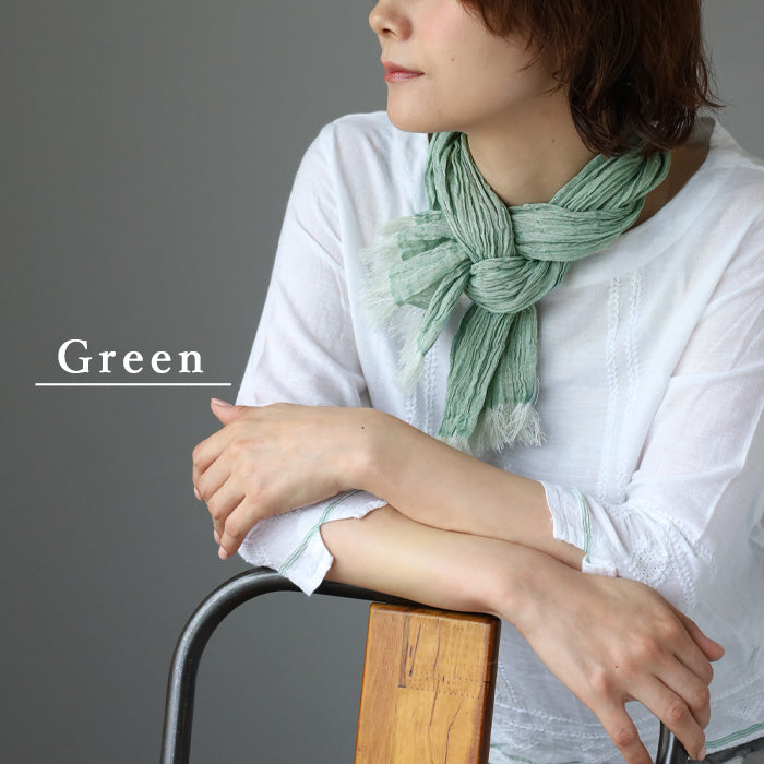 kobooriza Kobo Oriza KUSHU Linen Cotton Tiny Scarf [K-SM-KS02] Ladies Ehime Prefecture Imabari City Textile Brand