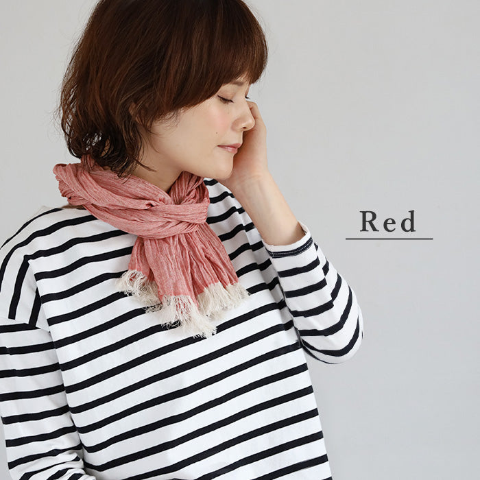 kobooriza Kobo Oriza KUSHU Linen Cotton Tiny Scarf [K-SM-KS02] Ladies Ehime Prefecture Imabari City Textile Brand