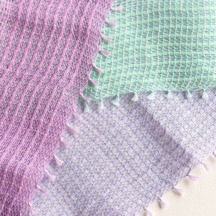 [3 colors] kobooriza MOJIRI washi paper and organic cotton short scarf for women [K-SM-MJ05] Ehime Imabari stole woven brand