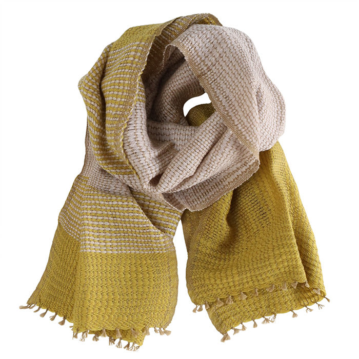 kobooriza YURAGI Wool Short Scarf for Women and Men [K-SM-YG02] Ehime Imabari Stole Woven Japan Brand 