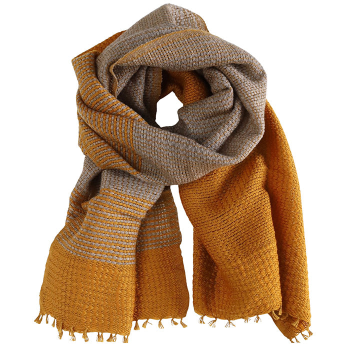 kobooriza YURAGI Wool Short Scarf for Women and Men [K-SM-YG02] Ehime Imabari Stole Woven Japan Brand 