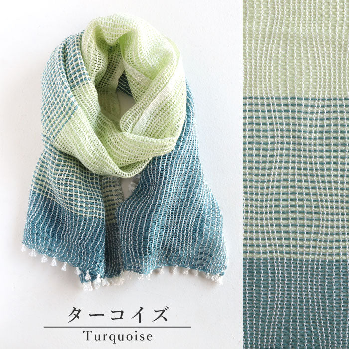 3色】kobooriza 工房織座 YURAGI シルクコットンショートマフラー