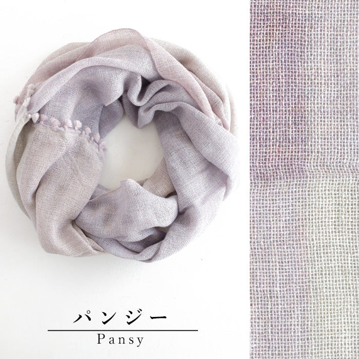 【4色】kobooriza 工房織座 ボタニカルダイ オーガニックコットン ライトスヌード レディース [K-SN-LS02]