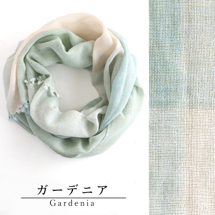 【4色】kobooriza 工房織座 ボタニカルダイ オーガニックコットン ライトスヌード レディース [K-SN-LS02]