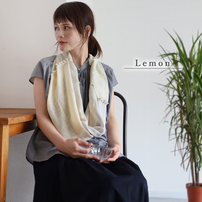 【4色】kobooriza 工房織座 ボタニカルダイ オーガニックコットン ライトスヌード レディース [K-SN-LS02]