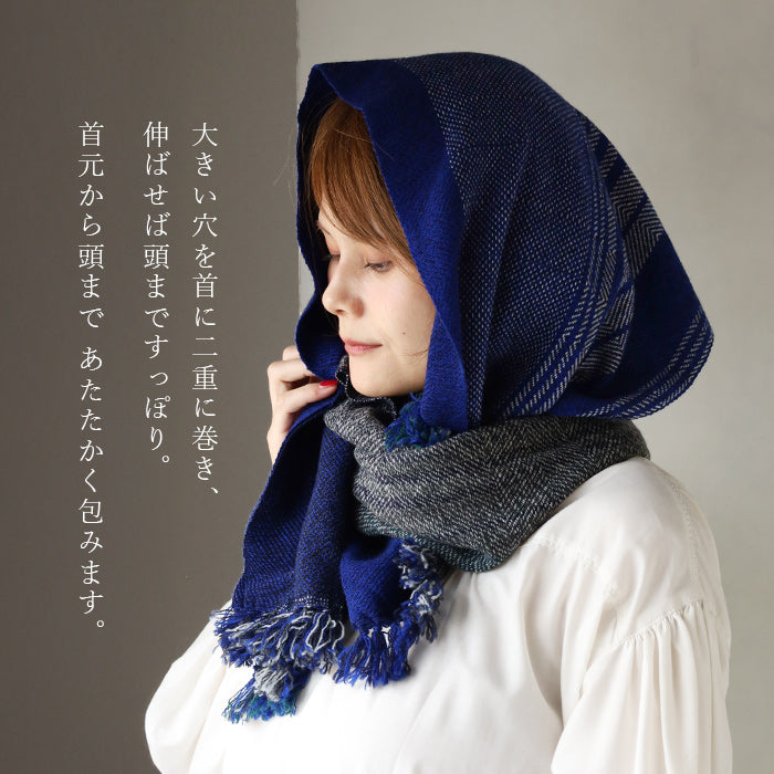 【2色】kobooriza 工房織座 WAKKA ３リングス ウール スヌード レディース メンズ 男女兼用 [K-SN-WK02] 愛媛県 今治市 マフラー 織物 ブランド