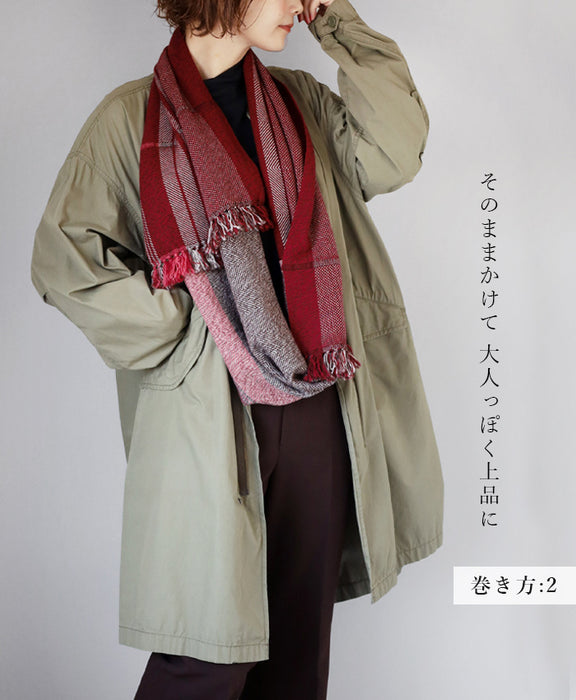 【2色】kobooriza 工房織座 WAKKA ３リングス ウール スヌード レディース メンズ 男女兼用 [K-SN-WK02] 愛媛県 今治市 マフラー 織物 ブランド