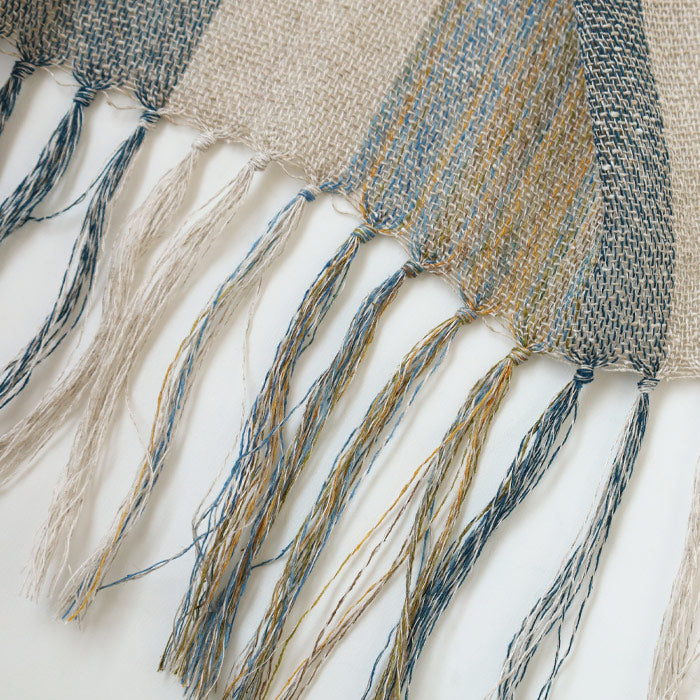 [3 colors] kobooriza Kobooriza Kasuri dyed silk linen stole for women and men [K-ST-HR01] Ehime Imabari stole woven brand 