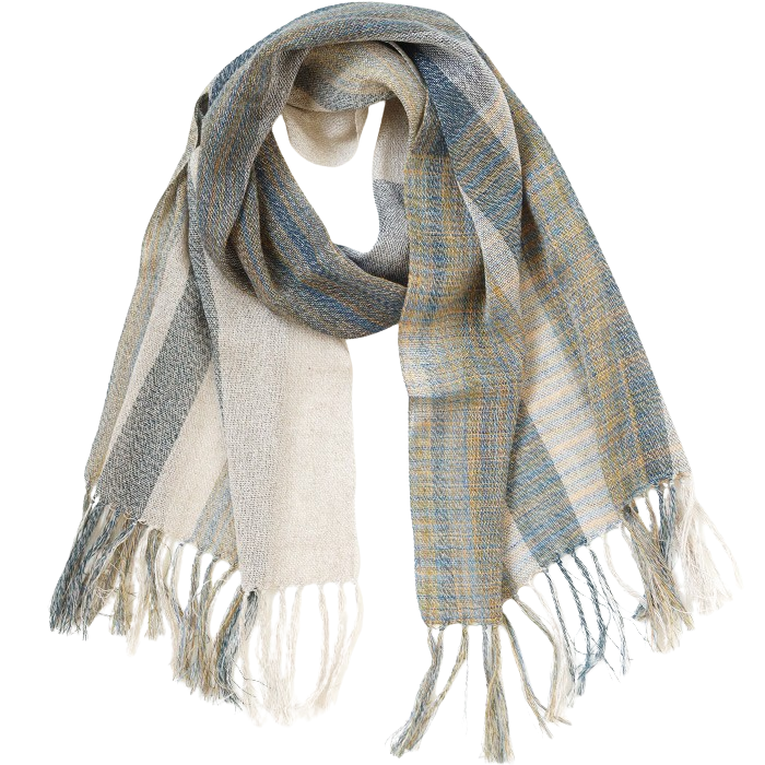 [3 colors] kobooriza Kobooriza Kasuri dyed silk linen stole for women and men [K-ST-HR01] Ehime Imabari stole woven brand 