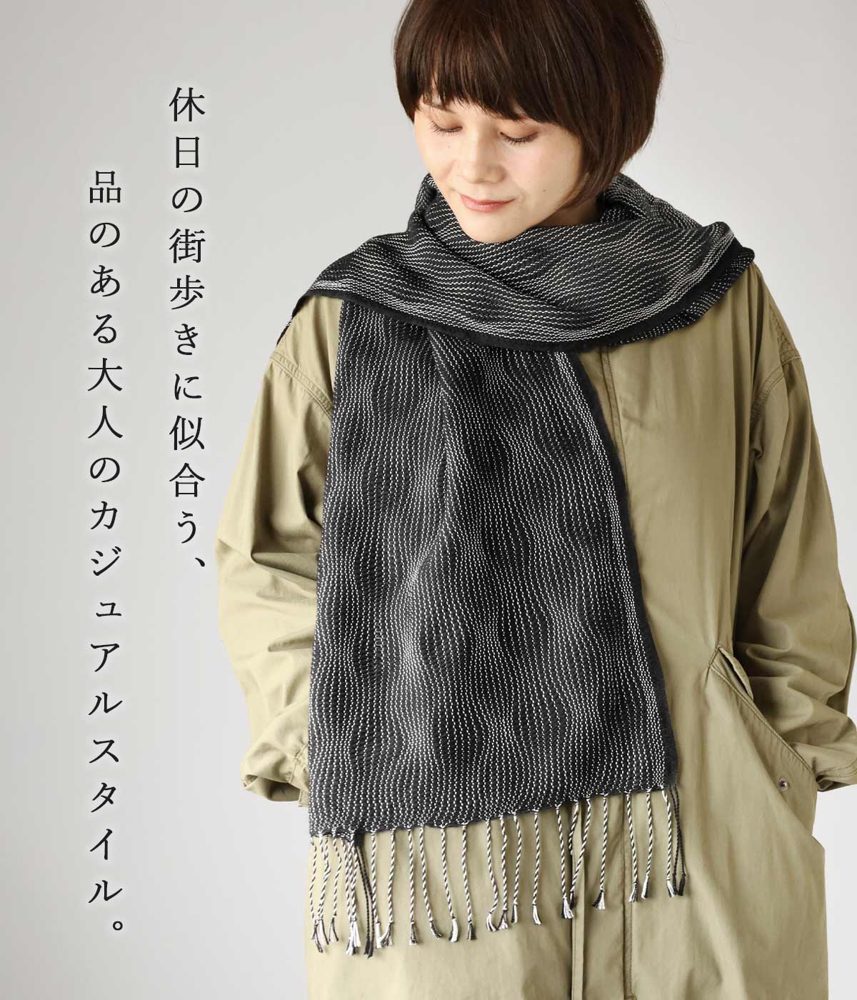 kobooriza 工房織座 百年孔雀 カシミヤシルクストール レディース