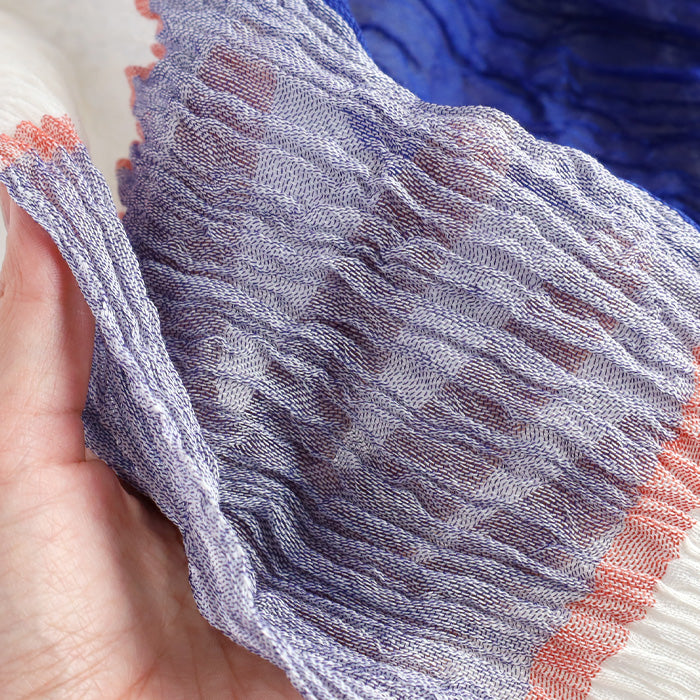 kobooriza KUSHU Cotton Stole Cross Color [K-ST-KS03] Women's Men's Scarf Shawl 100% Cotton