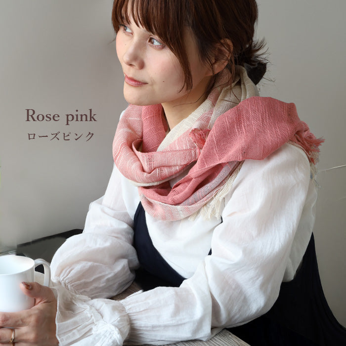 Kobooriza AKIHA Tri-Color Stole for Women [K-ST-TC06] Imabari, Ehime Prefecture, Shawl, Textile Brand