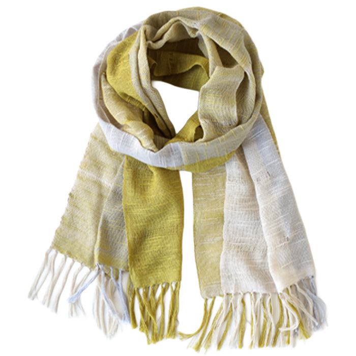 Kobooriza AKIHA Tri-Color Stole for Women [K-ST-TC06] Imabari, Ehime Prefecture, Shawl, Textile Brand