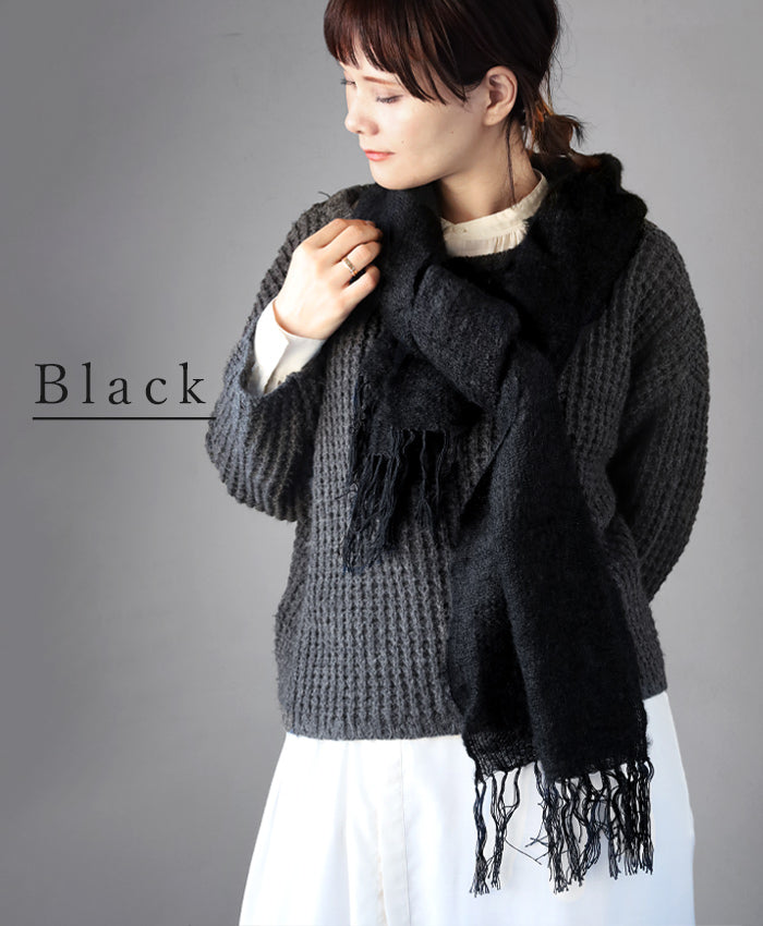 [Choose from 2 colors] kobooriza Kobo Oriza Mohair Silk Stole Woven Woven Women's Scarf Lightweight Luxury Cute [K-ST-YR01] 