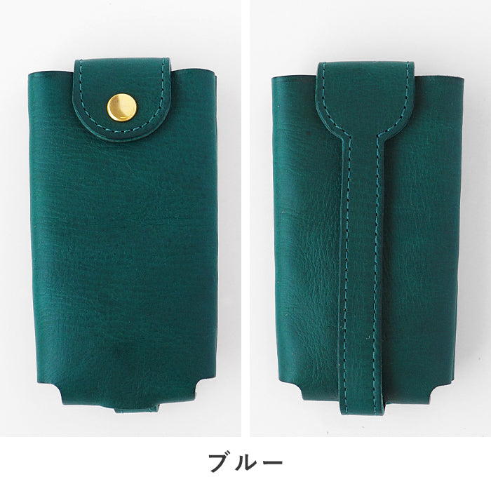 [Choose from 5 colors] TSUKIKUSA Smart Key Case [Rindou] [KC-3] Men's Women's Key Case Car 2 Keys Storage Smart Key Car Key House Key Handmade Cowhide Genuine Leather [KC-3] 