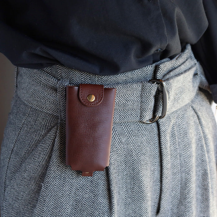 [Choose from 5 colors] TSUKIKUSA Smart Key Case [Rindou] [KC-3] Men's Women's Key Case Car 2 Keys Storage Smart Key Car Key House Key Handmade Cowhide Genuine Leather [KC-3] 