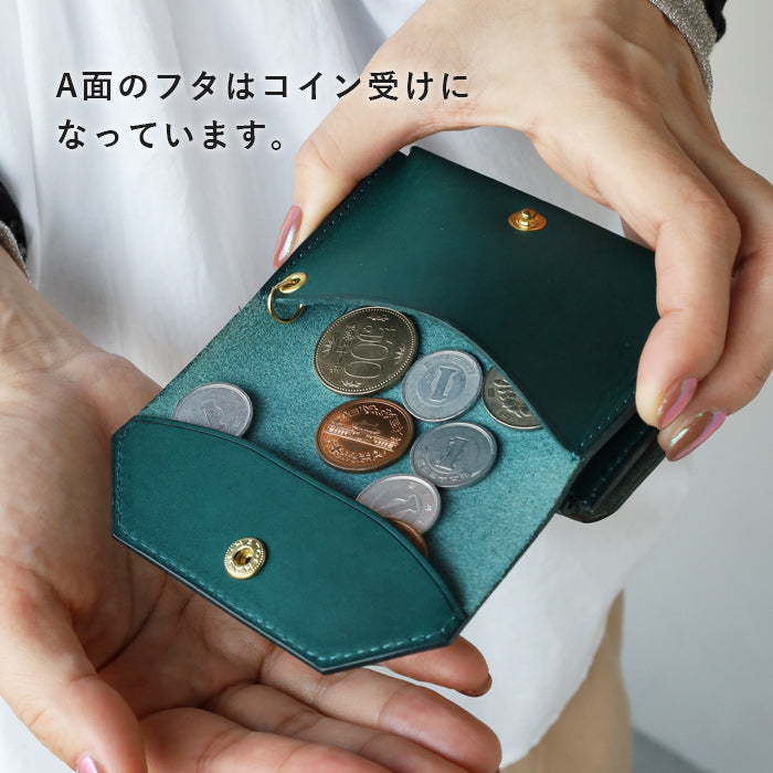 [5 colors] TSUKIKUSA Multi-key case, Smart key storage, 2 pieces, Coin purse included, Italian leather key case wallet [KC-6] 