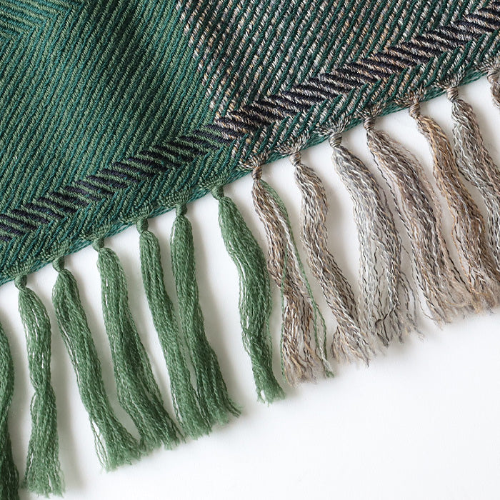 [2 colors] kobooriza Wool Twill Check Shawl 2 for Women and Men [K-OS-TW08] 