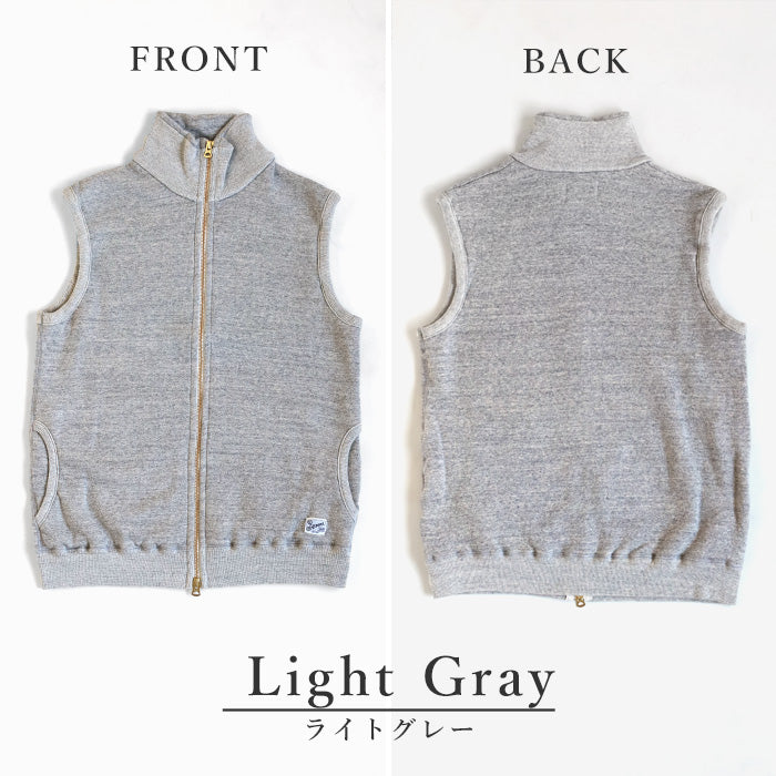 Kepani Stand Neck Sweat Vest Pinnacle Park Women's Men's [KP1407MS] Made in Japan Sweat Brand Wakayama Osaka Mie 100% Cotton Fleece Lining 