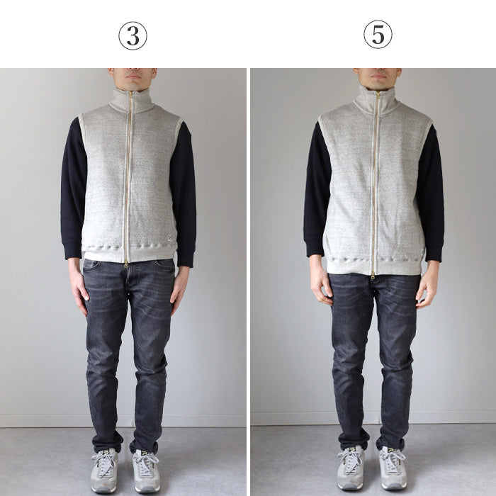 Kepani Stand Neck Sweat Vest Pinnacle Park Women's Men's [KP1407MS] Made in Japan Sweat Brand Wakayama Osaka Mie 100% Cotton Fleece Lining 