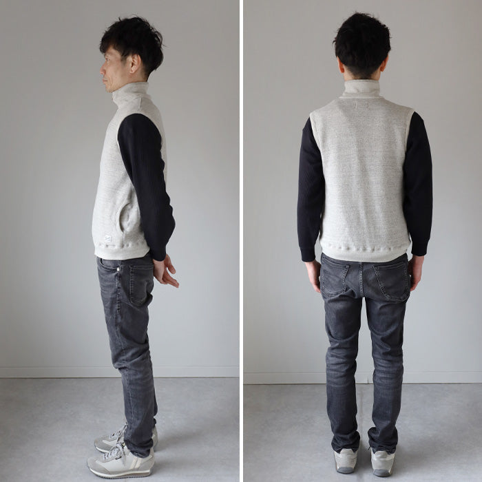 Kepani Stand Neck Sweat Vest Pinnacle Park Women's Men's [KP1407MS] Made in Japan Sweat Brand Wakayama Osaka Mie 100% Cotton Fleece Lining 