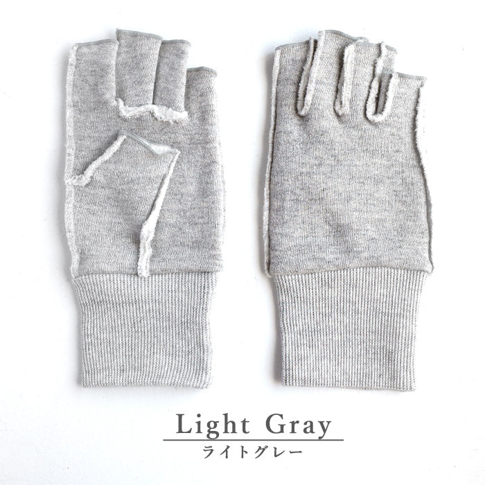Kepani Fleece-lined Sweat Cut-off Gloves Saguaro-3 for Men and Women [KP1611MP] Made in Japan Sweat Brand 