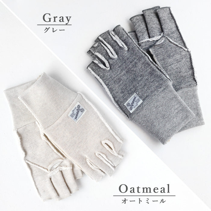 Kepani Fleece-lined Sweat Cut-off Gloves Saguaro-3 for Men and Women [KP1611MP] Made in Japan Sweat Brand 