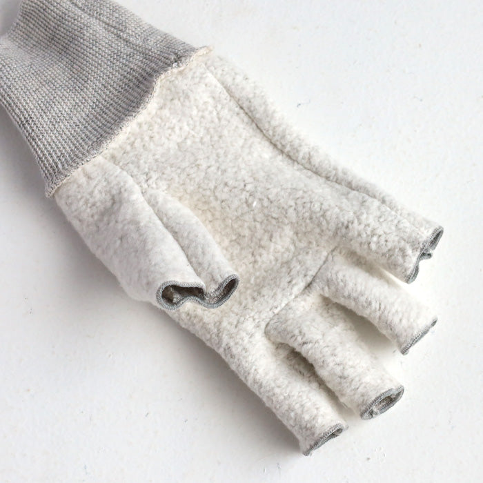 Kepani Fleece-lined Sweat Cut-off Gloves Saguaro-3 for Men and Women [KP1611MP] Made in Japan Sweat Brand 
