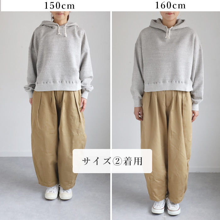 Kepani Short Hoodie Hanarei Women's [KP2402WT] Made in Japan Sweatshirt Brand Wakayama Osaka Mie 100% Cotton Fleece Lining Hoodie 