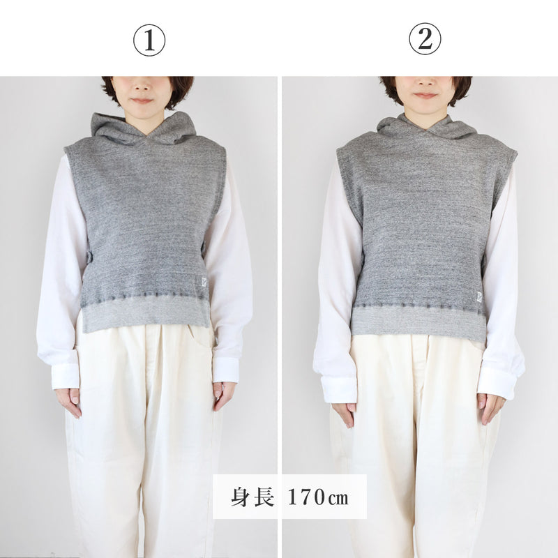 Kepani Open-Side Vest Iao Women's [KP2604WT] Made in Japan Sweatshirt Brand Women's