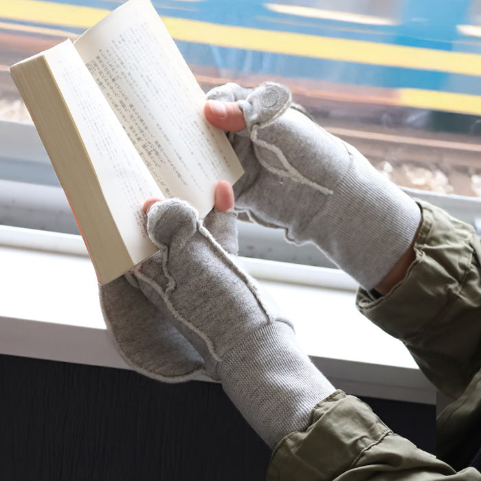 Kepani Fleece-lined Cut-off Mittens Saguaro-POP Men's Women's [KP5018MP] Made in Japan Sweat Brand 