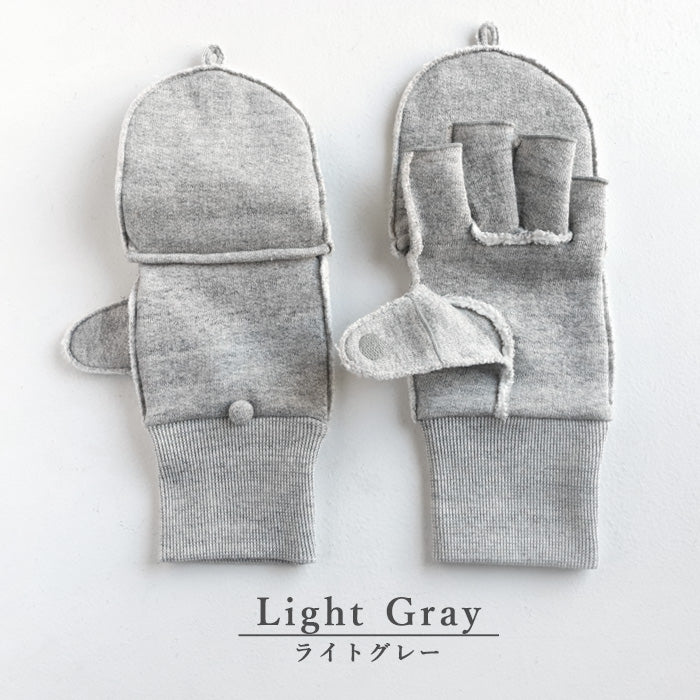 Kepani Fleece-lined Cut-off Mittens Saguaro-POP Men's Women's [KP5018MP] Made in Japan Sweat Brand 