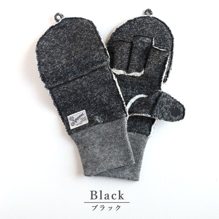 Kepani Fleece-lined Cut-off Mittens Saguaro-POP Men's Women's [KP5018MP] Made in Japan Sweat Brand 