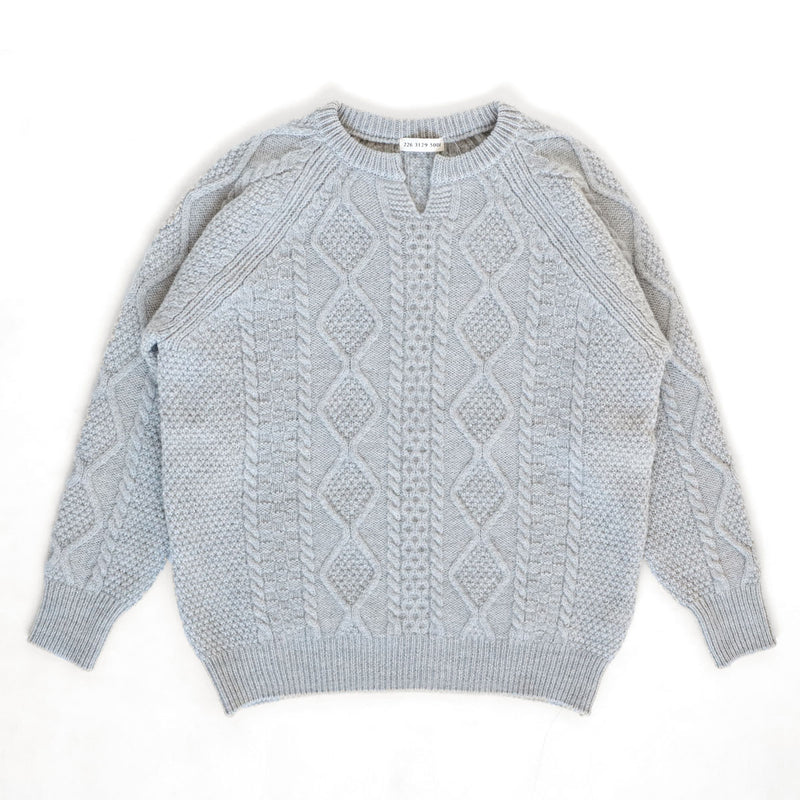 SAIFUKU(サイフク)226(つつむ) からだをつつむ アラン柄キーネックプルオーバー レディース フリーサイズ[KR-01-25005-00] 新潟県 五泉市 五泉ニット ブランド セーター