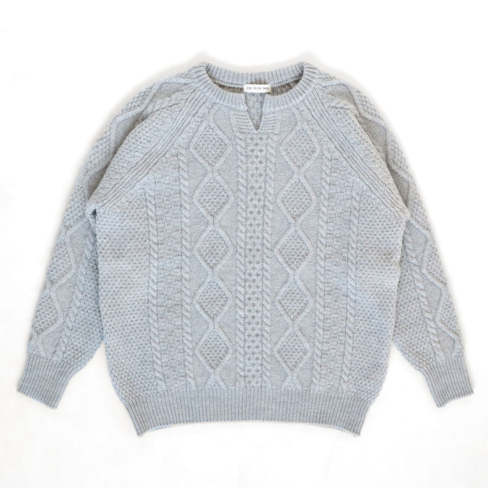 SAIFUKU(サイフク)226(つつむ) からだをつつむ アラン柄キーネックプルオーバー レディース フリーサイズ[KR-01-25005-00] 新潟県 五泉市 五泉ニット ブランド セーター