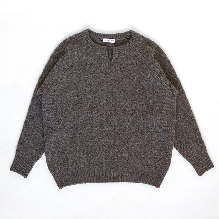 SAIFUKU(サイフク)226(つつむ) からだをつつむ アラン柄キーネックプルオーバー レディース フリーサイズ[KR-01-25005-00] 新潟県 五泉市 五泉ニット ブランド セーター