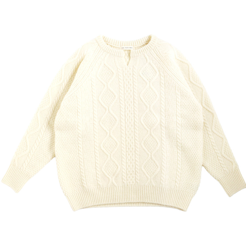 SAIFUKU(サイフク)226(つつむ) からだをつつむ アラン柄キーネックプルオーバー レディース フリーサイズ[KR-01-25005-10] 新潟県 五泉市 五泉ニット ブランド セーター