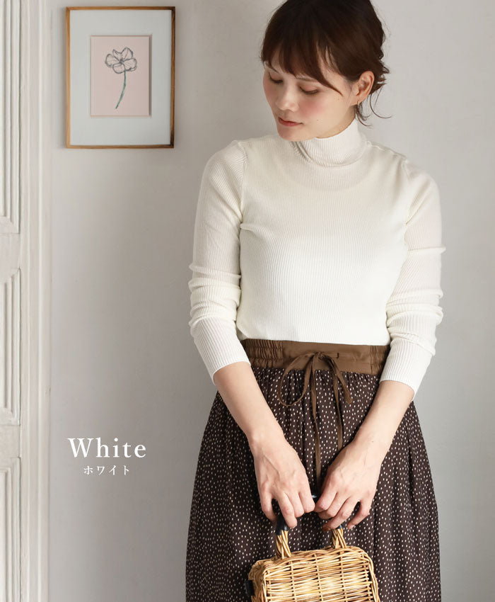 SAIFUKU(サイフク)226(つつむ) からだをつつむ リブ編みプルオーバー なめらかコットンシルク レディース フリーサイズ[KR-01-26001-12] 新潟県 五泉市 五泉ニット ブランド インナー 春 秋