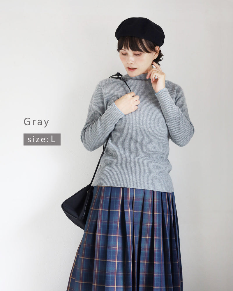 【5色・2サイズ】SAIFUKU(サイフク) リブ編み プルオーバー ウール カシミヤ レディース [KR-01-26008-12] 新潟県 五泉市 五泉ニット ブランド