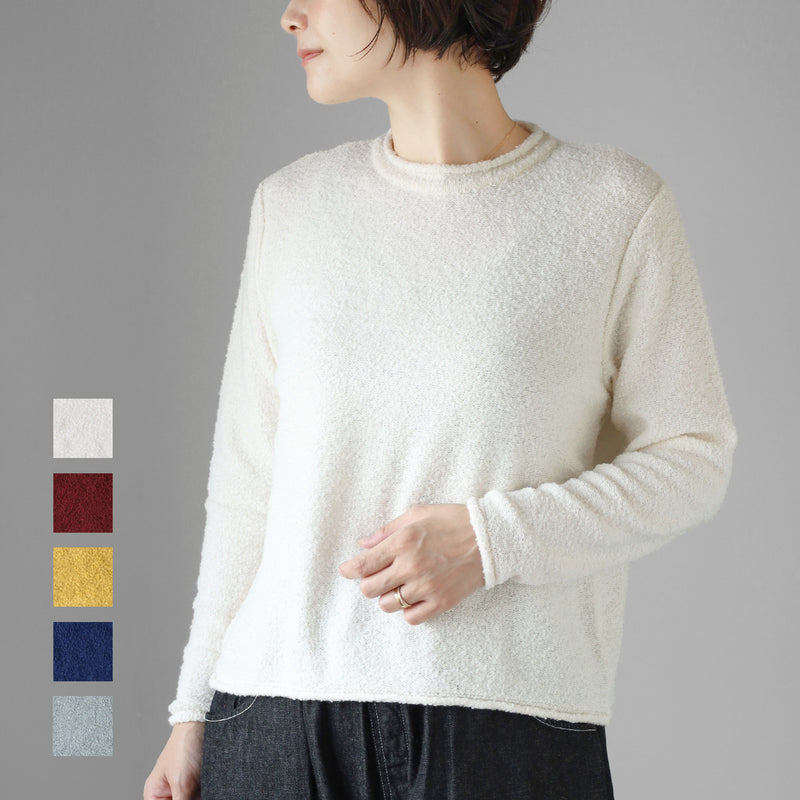 [5 Colors] SAIFUKU Soft & Fluffy Pullover, 100% Cotton, Women's [KR-01-26012-10], Gosen City, Niigata Prefecture, Gosen Knit Brand